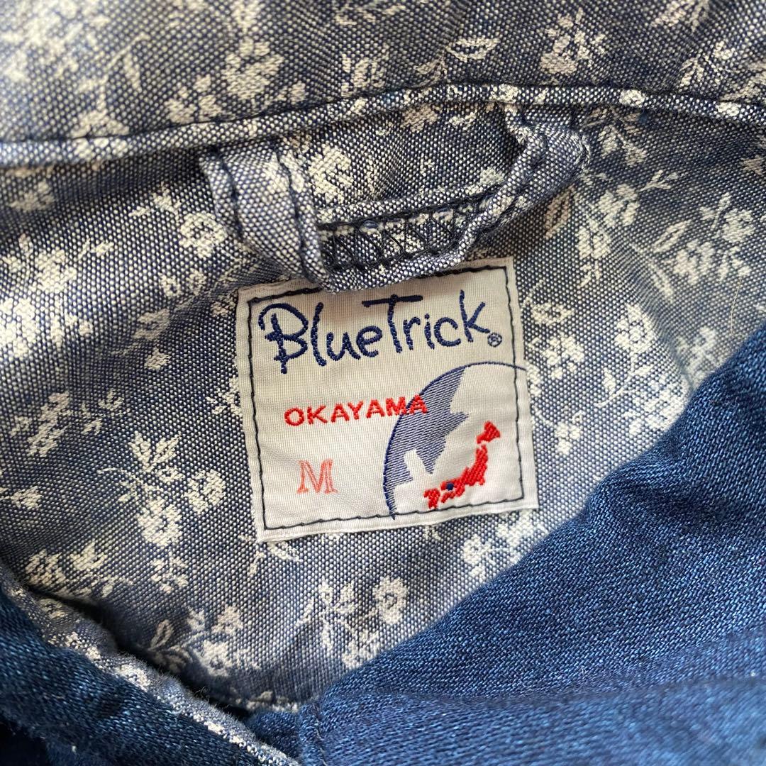 Blue Trick 岡山 藍染め デニムシャツ ロングワンピース Aライン