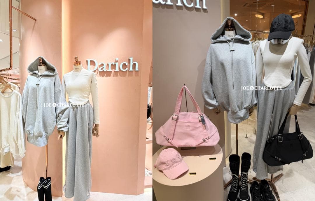 ダーリッチ darich カラーラメスウェットバレルパンツ グレー FREE