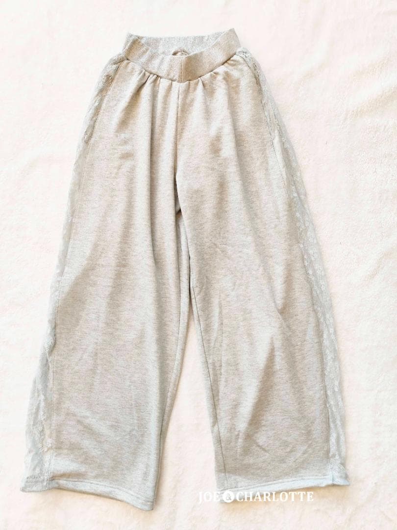 ダーリッチ darich カラーラメスウェットバレルパンツ グレー FREE