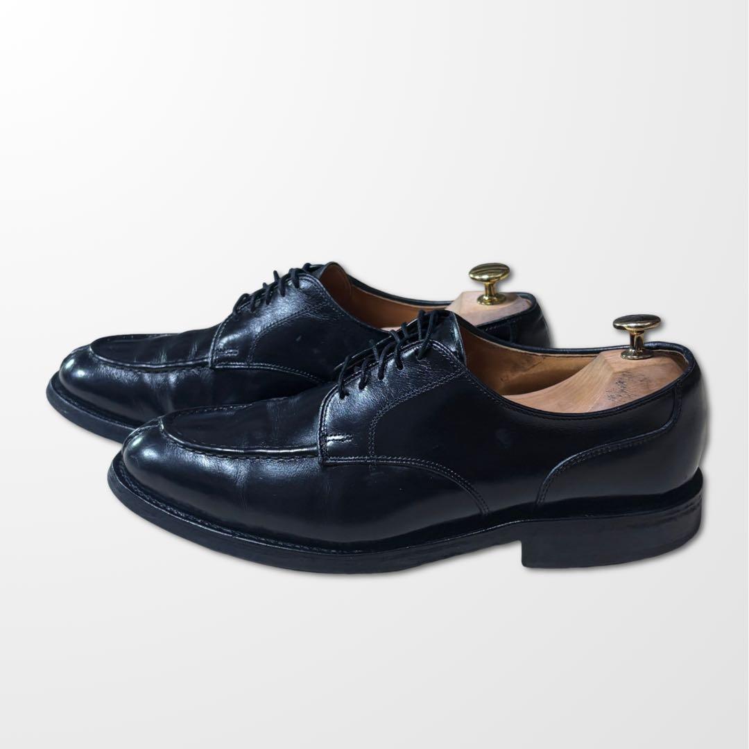 アレンエドモンズ 外羽根 Uチップ 黒 レザー 9D スプリットトゥ　古着