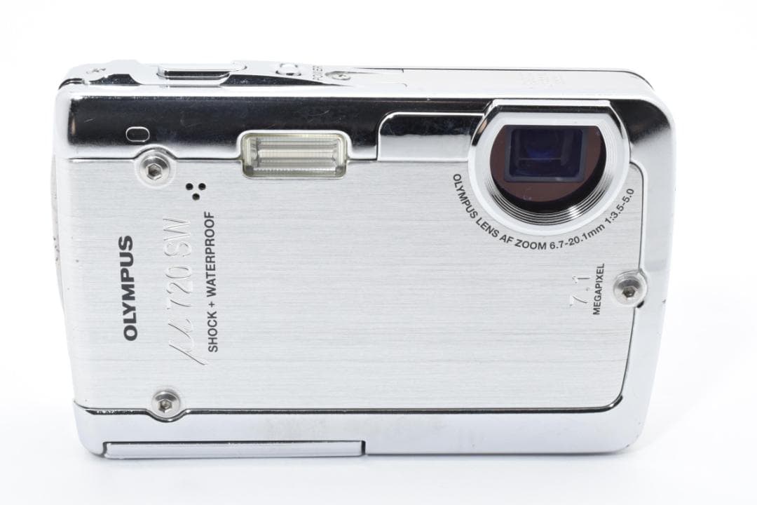 【動作好調】 オリンパス ミュー μ720SW　シャイニーシルバー コンデジ