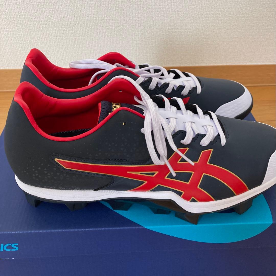 新品ASICS 野球　スパイク　ジャパンスピード　29センチ　ブラック/レッド