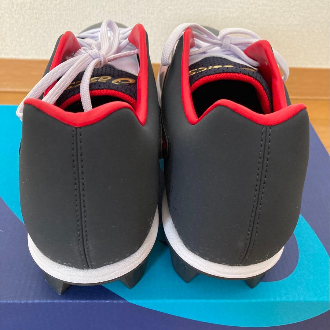 新品ASICS 野球　スパイク　ジャパンスピード　29センチ　ブラック/レッド