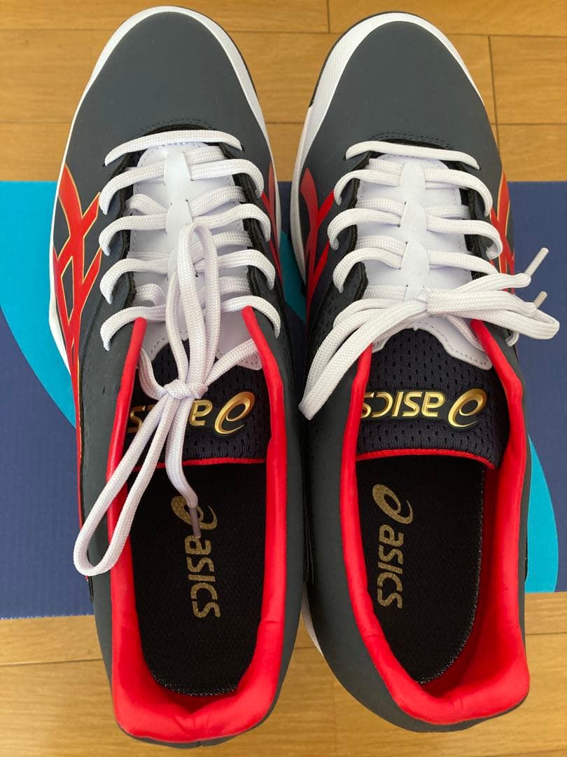 新品ASICS 野球　スパイク　ジャパンスピード　29センチ　ブラック/レッド