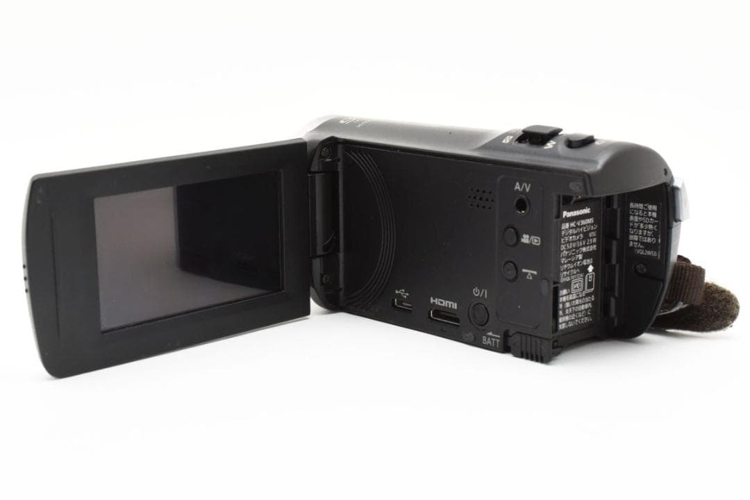 動作品　パナソニック HDビデオカメラ V360MS 16GB 90倍ズーム