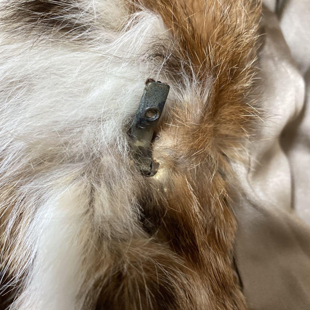 高級リアルファーコート 毛皮 ミックスファー 女優襟 ボリューム 11号