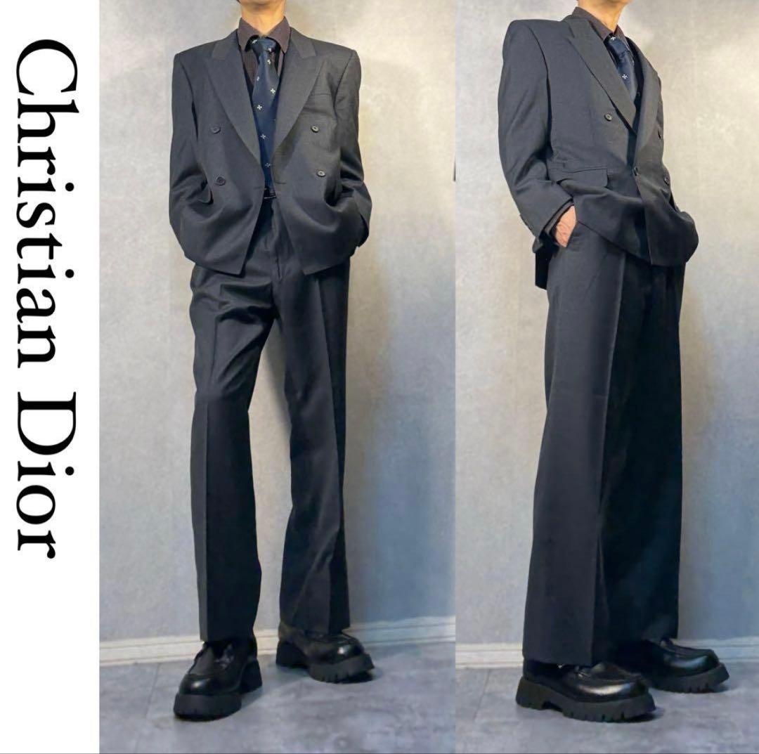 Christian Dior セットアップ　ダブル　ダークグレー