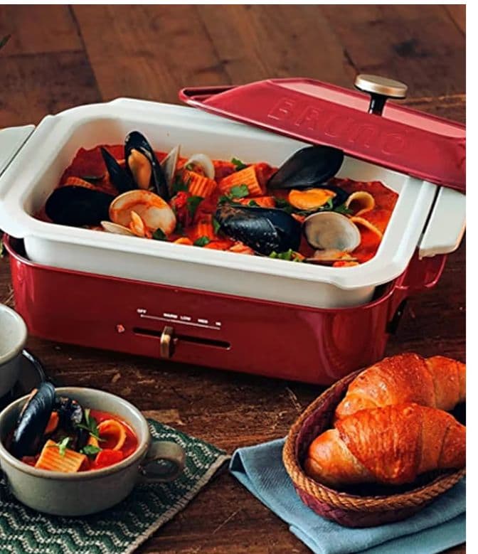 新品　BRUNO ブルーノ　コンパクトホットプレート　深型プレート　セット