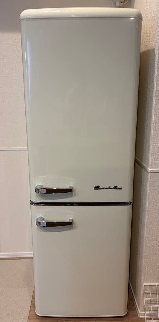 レトロスタイル ミント色 2ドア冷蔵庫