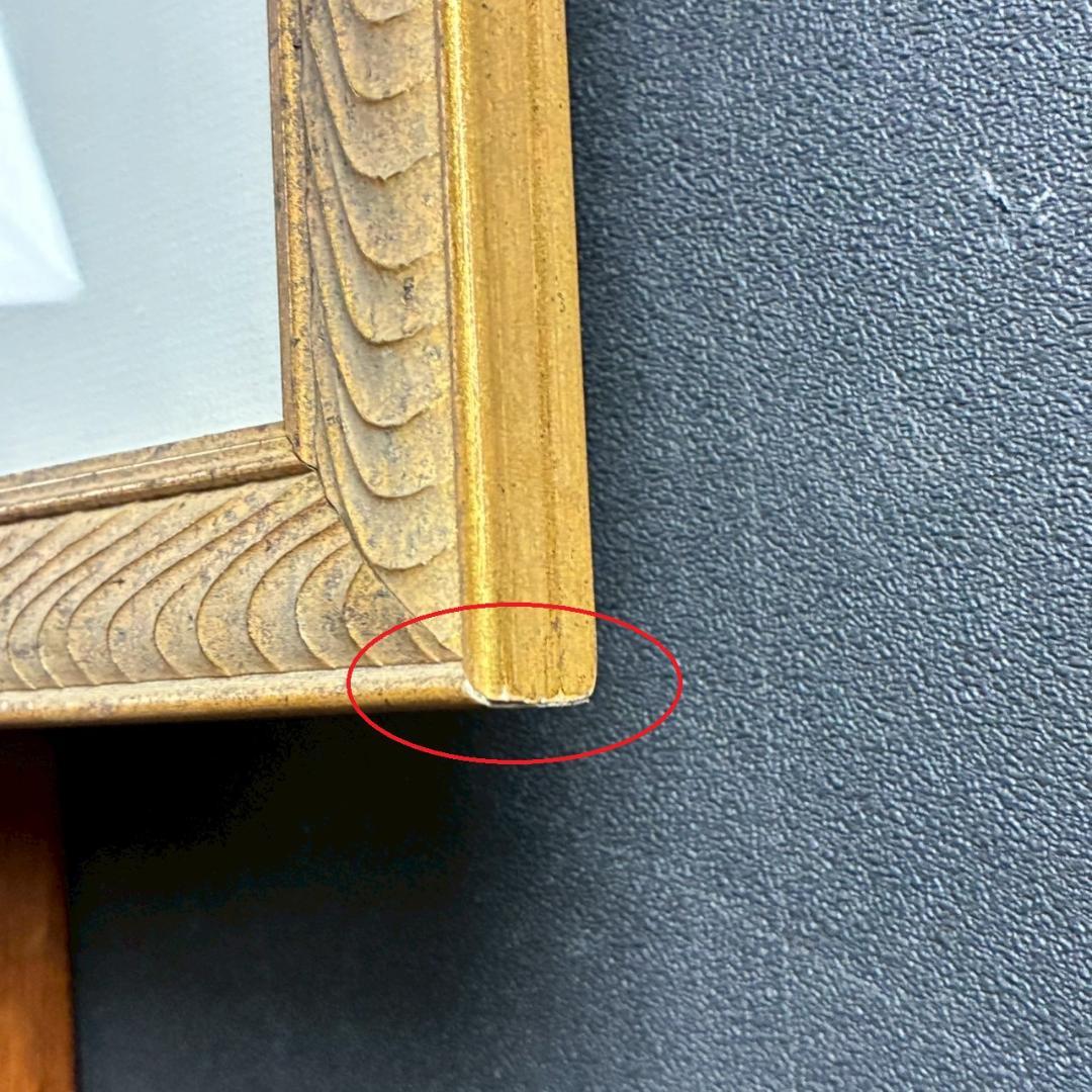 ベルナール・カトラン「黄色いバックの花」リトグラフ 大作 直筆サイン入り 額装