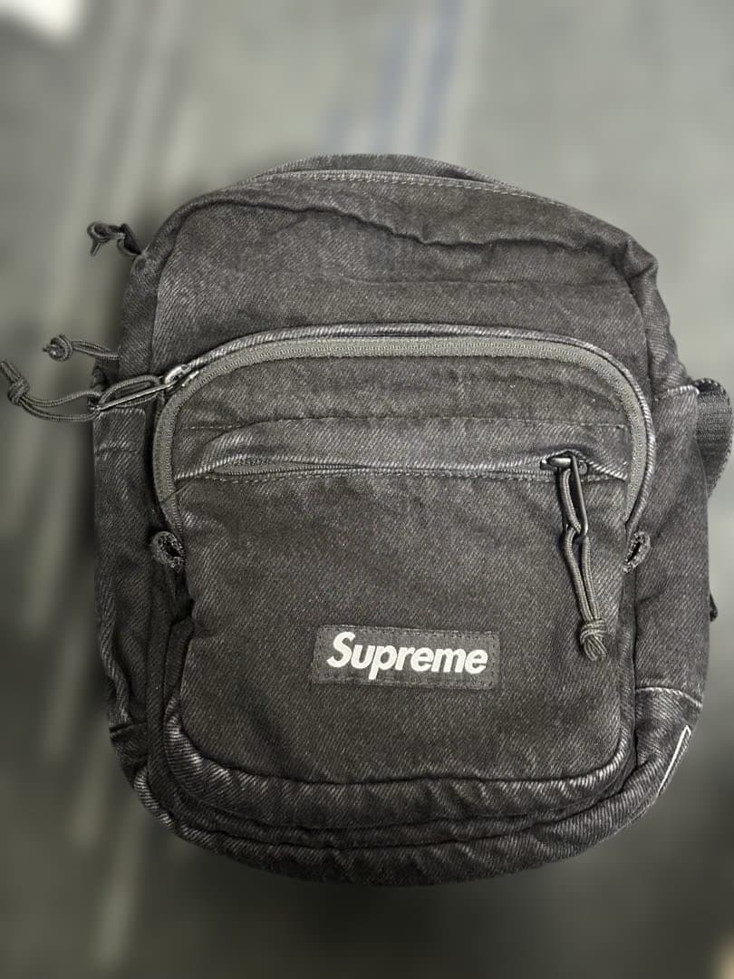 Supreme Denim Shoulder Bag BLACK シュプリーム