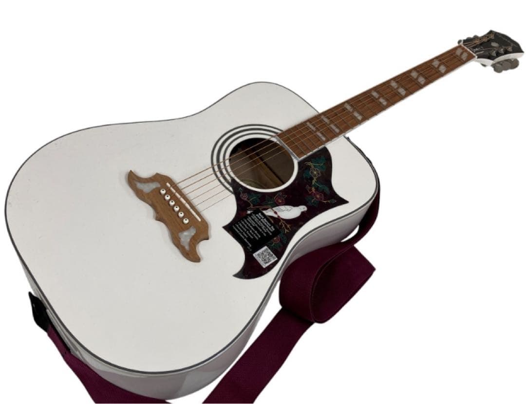finEpiphone ダヴ　Dove Pro エレアコ希少ホワイトカラー