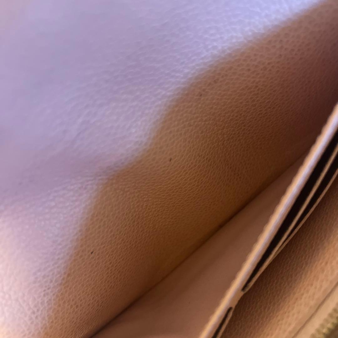 ダミエ・キャンバス 長財布 ピンクレザー