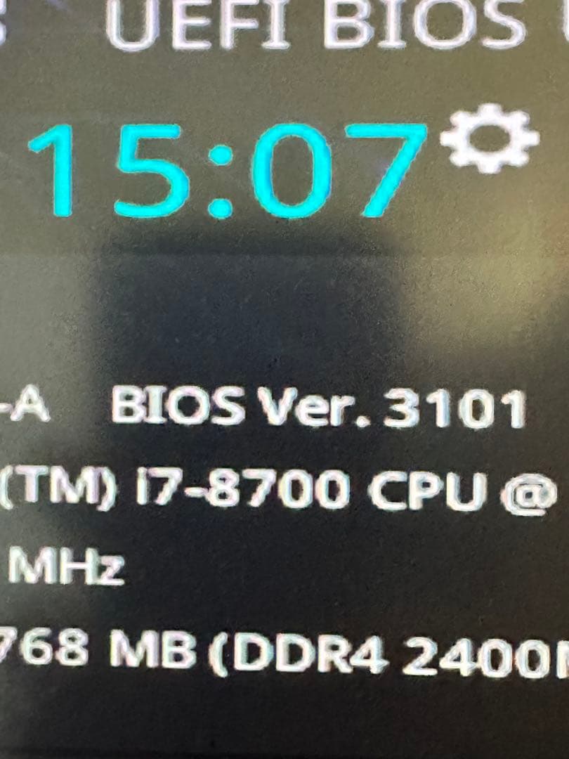 Core i7 8700 動作品