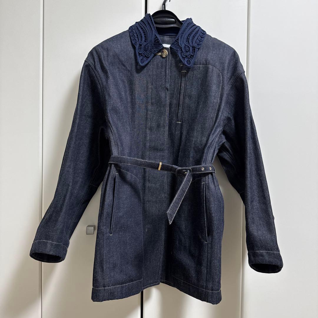 ジャケット・アウター Cord Embroidery Detail Denim Jacket