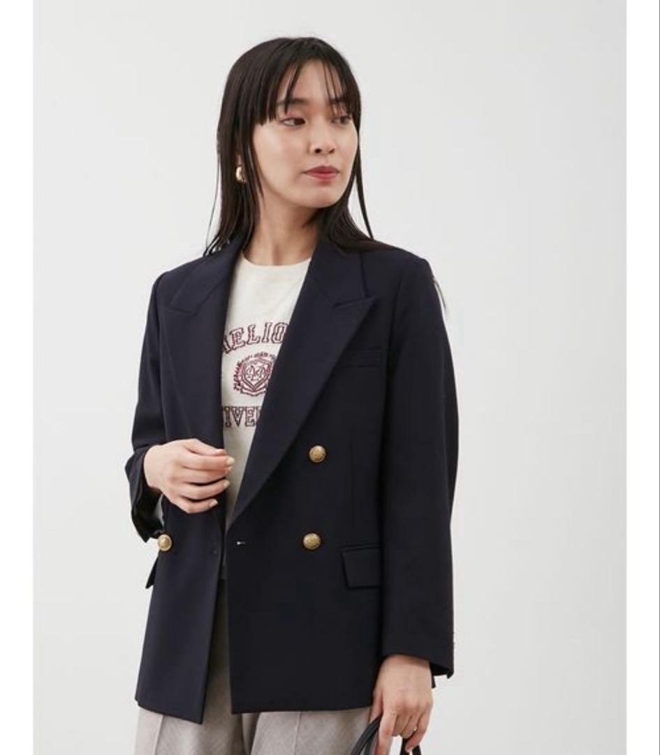 Mila Owe金釦ダブルブレストブレザー