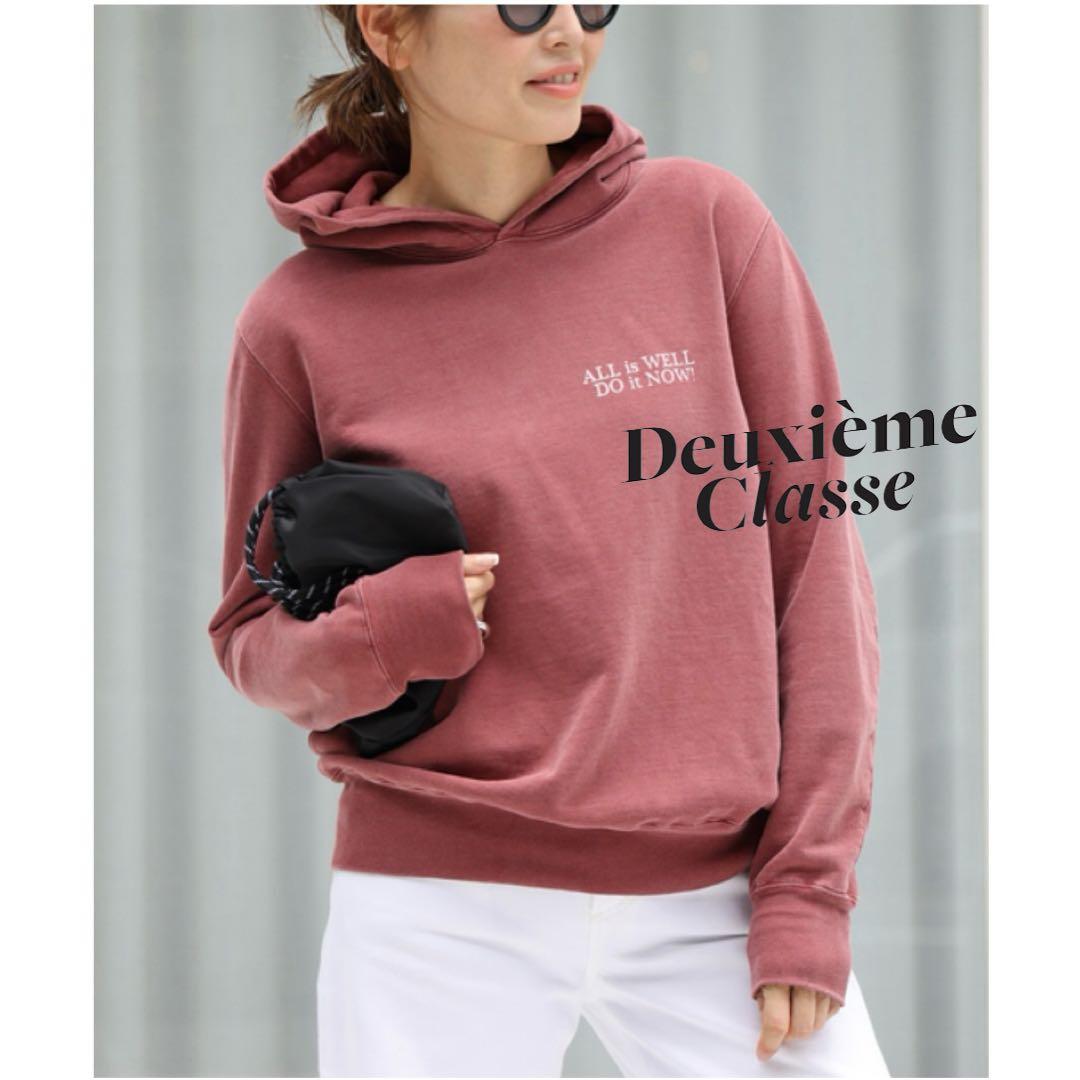 【美品】 ドゥーズィエムクラス 24年モデル ロゴフーディープルオーバー