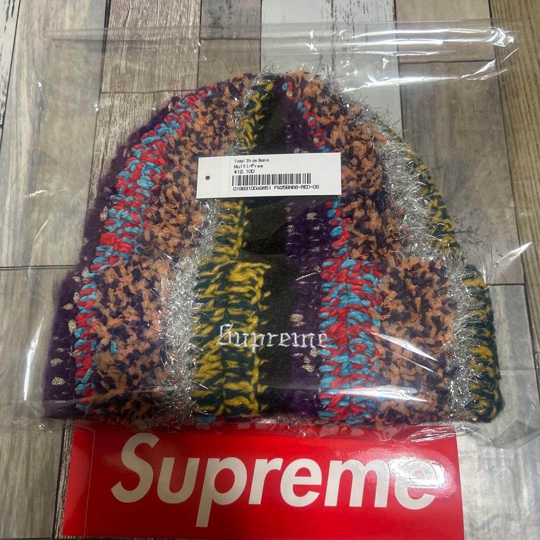 Supreme Tinsel Stripe Beanie ビーニー 25FW