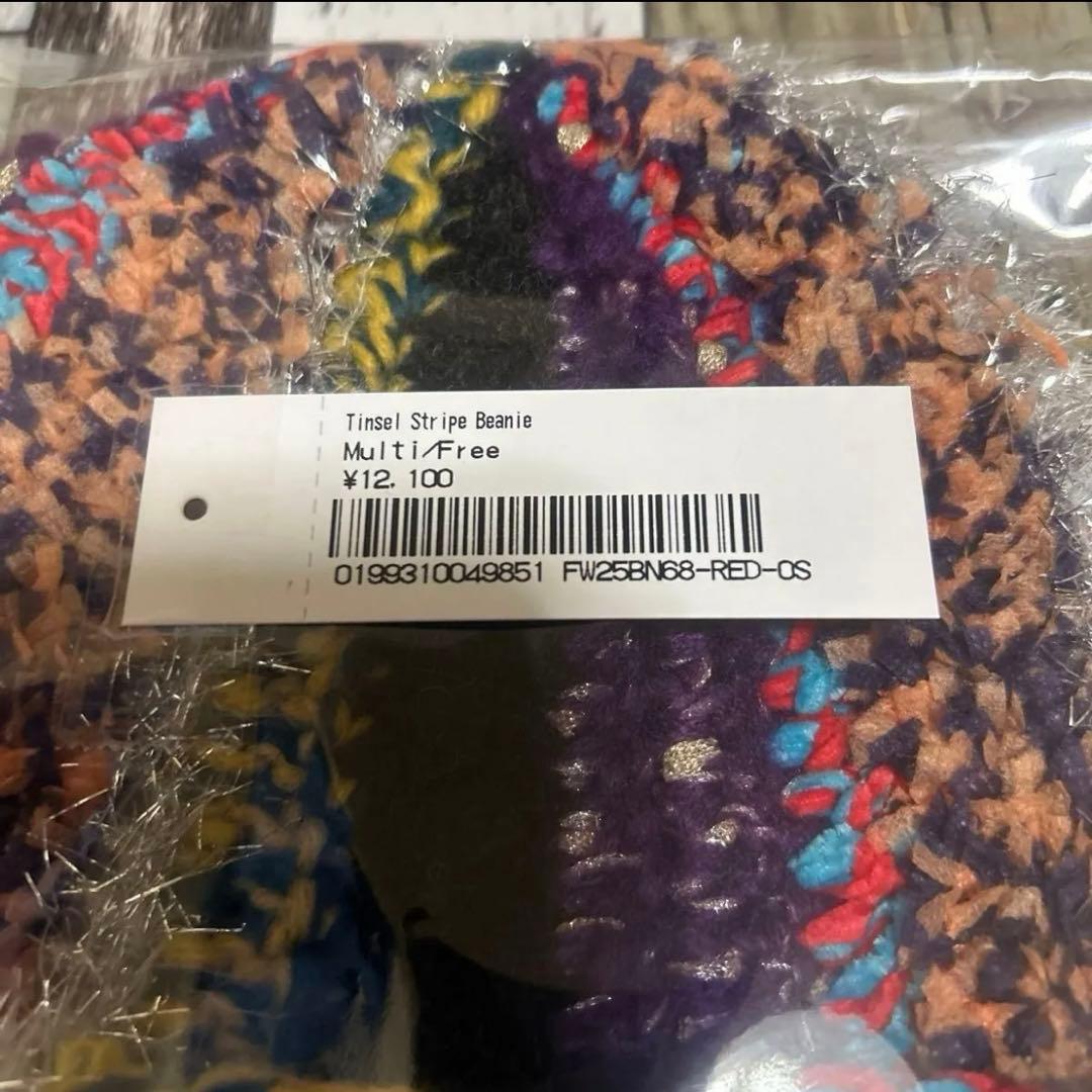 Supreme Tinsel Stripe Beanie ビーニー 25FW