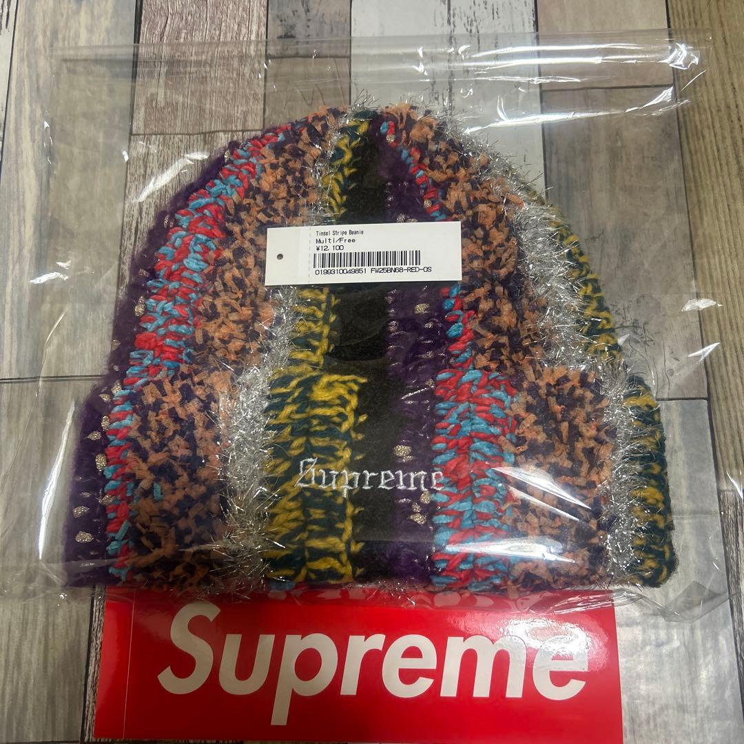 Supreme Tinsel Stripe Beanie ビーニー 25FW