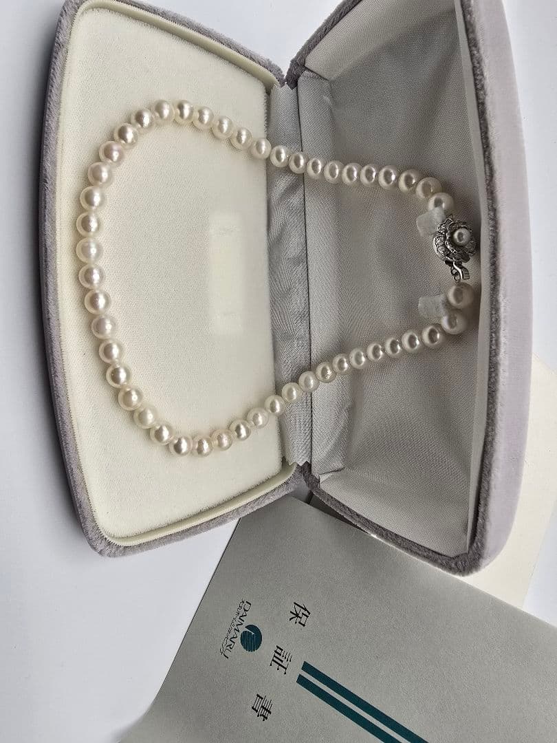 m*u様 DAIMARU パールネックレス 白真珠 ケース・保証書付き 上品ジュ