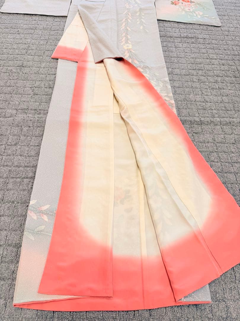 新品 高級 訪問着 正絹 絞り 辻が花 パステルカラー たたき染め ぼかし染め