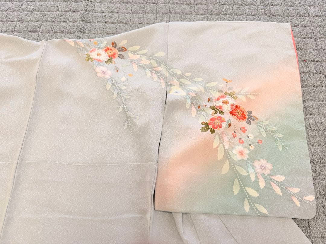 新品 高級 訪問着 正絹 絞り 辻が花 パステルカラー たたき染め ぼかし染め