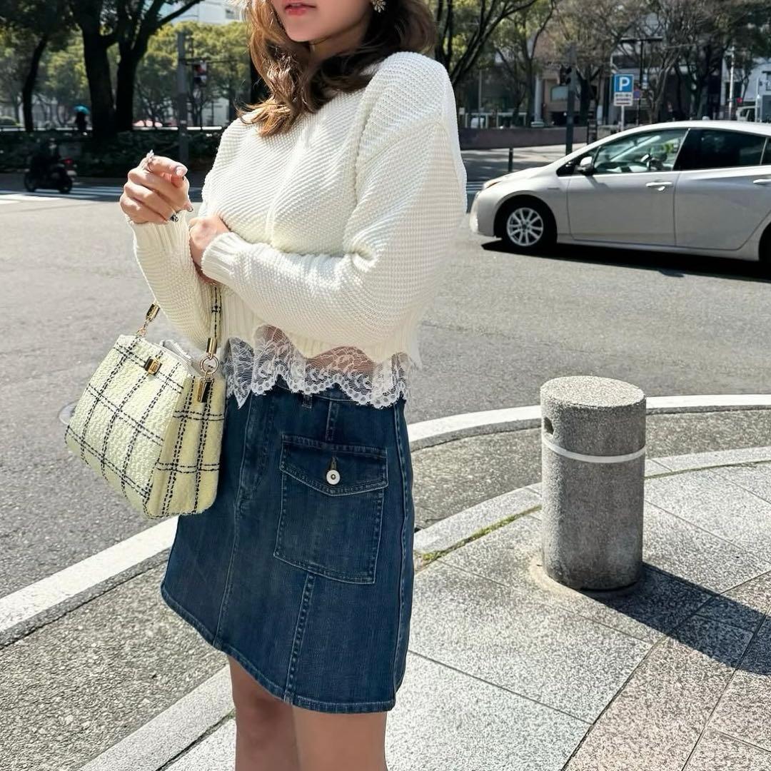 sheller デニムタイトスカート ポケット付き