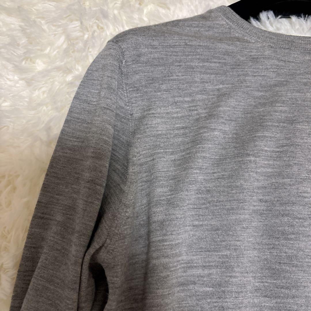 フィリッポデローレンティス　クルーネックニット、カシミア、シルク混　グレー　46
