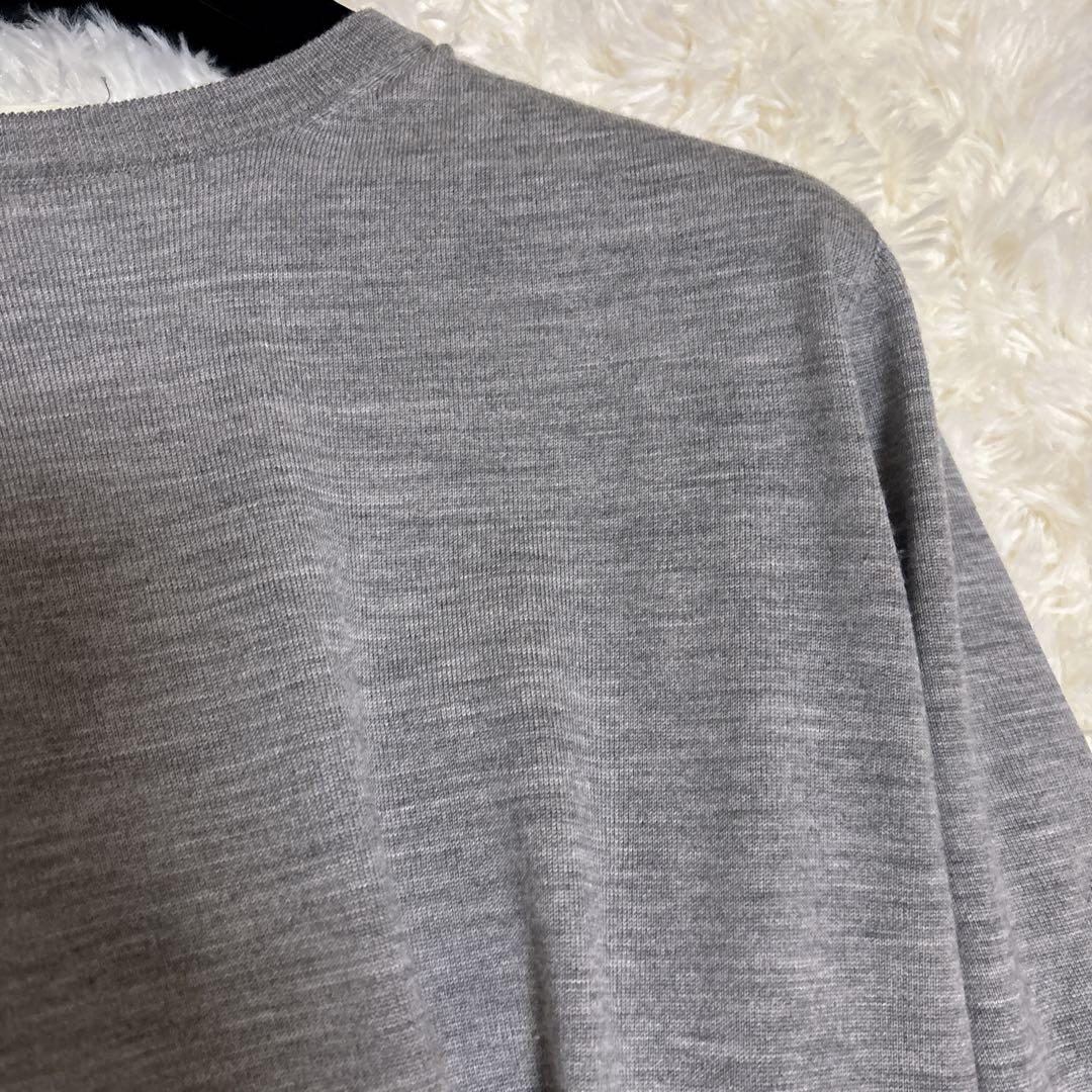 フィリッポデローレンティス　クルーネックニット、カシミア、シルク混　グレー　46