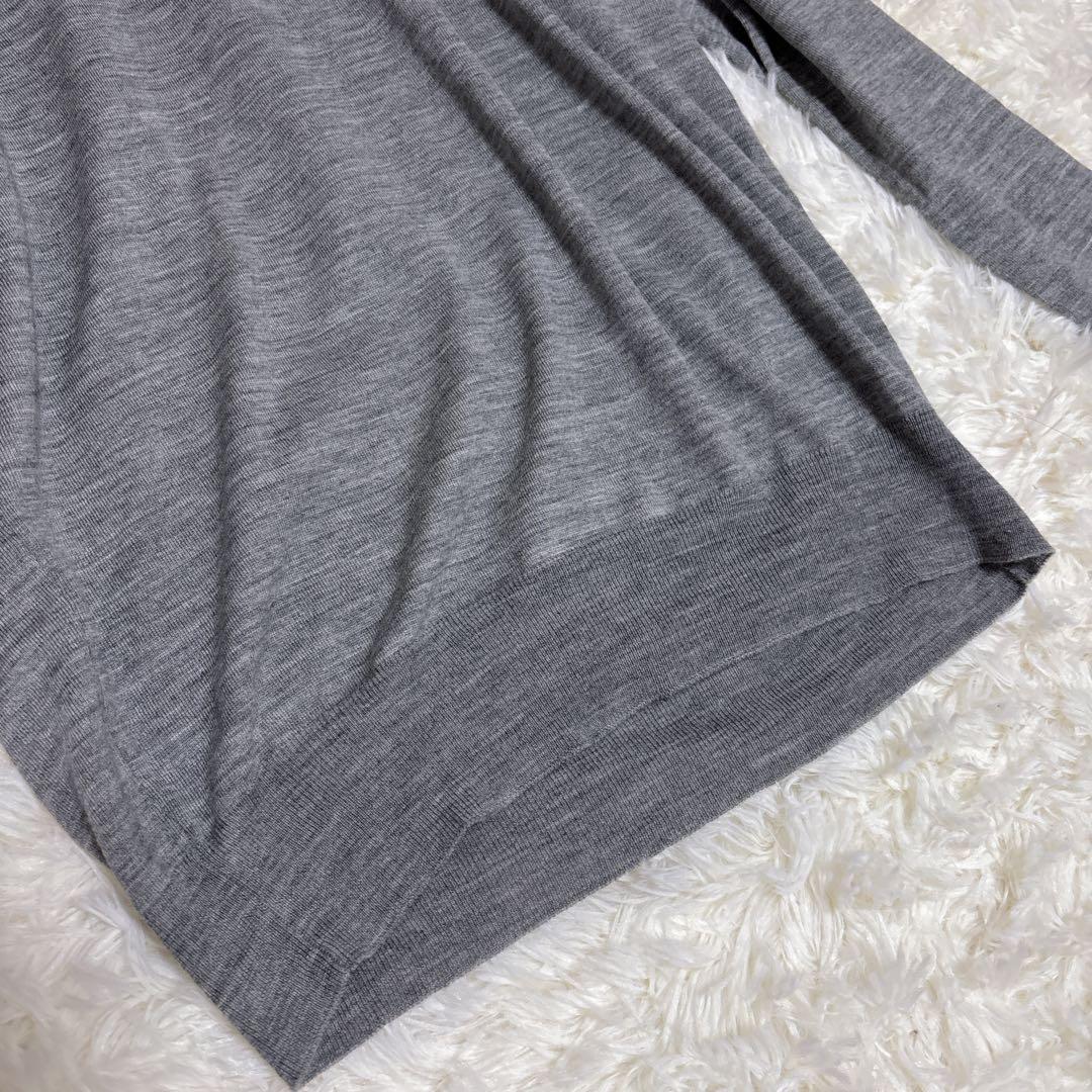 フィリッポデローレンティス　クルーネックニット、カシミア、シルク混　グレー　46