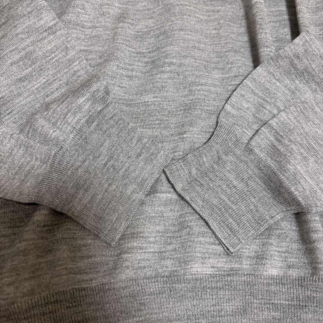 フィリッポデローレンティス　クルーネックニット、カシミア、シルク混　グレー　46