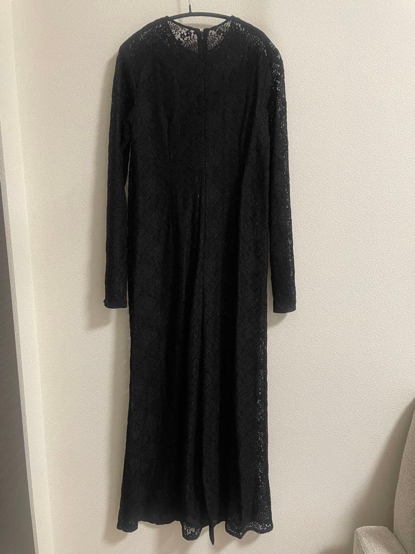 ◆VERMEIL par iena◆レースドレス ブラック フリーサイズ