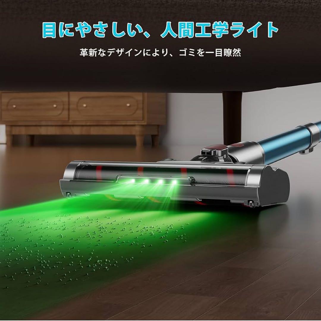 掃除機 コードレス 85Kpa 強力吸引 自立式LEDライト コードレス掃除機
