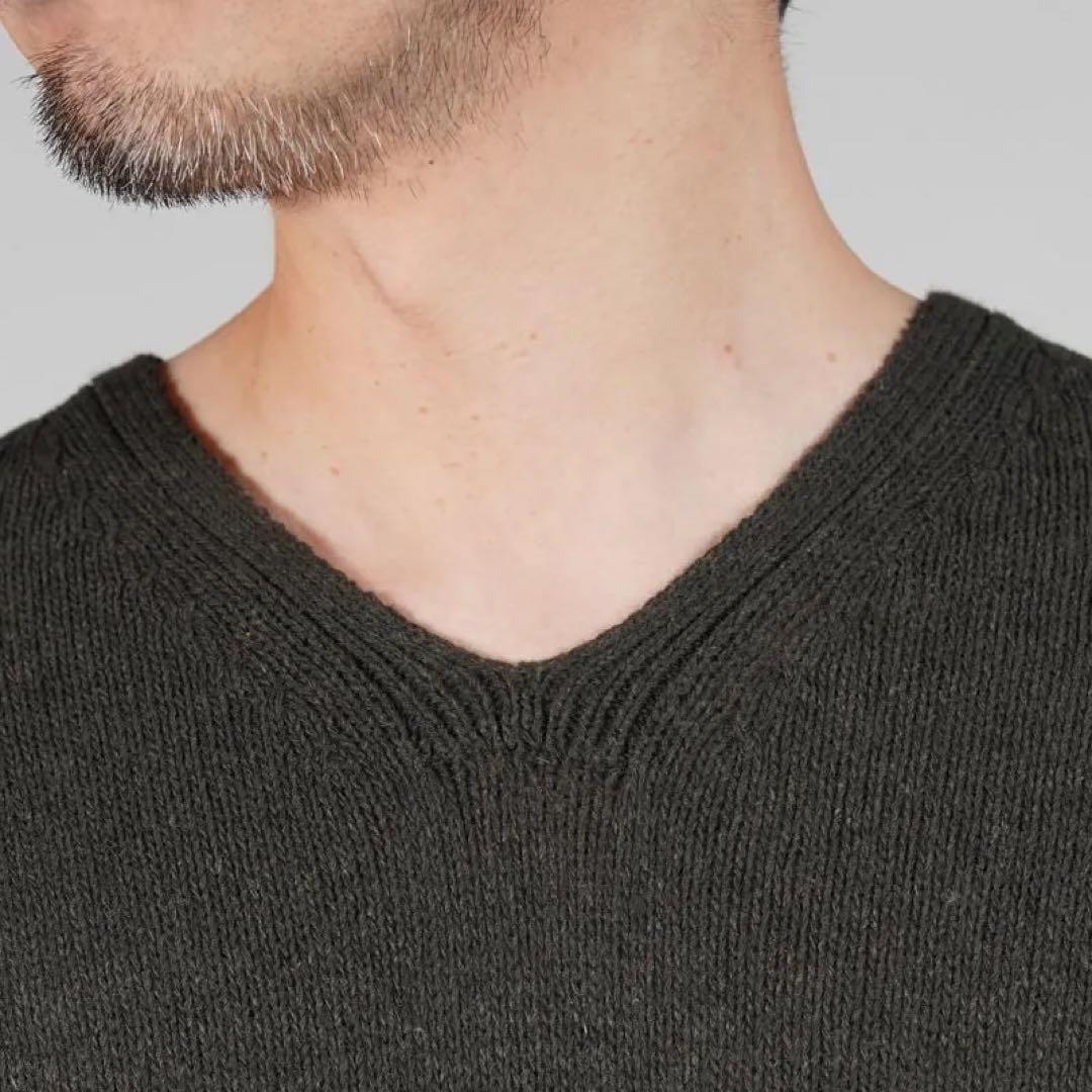 トップス MAATEE CA/G/S LOOSE V SWEATER DEEPKHAKI