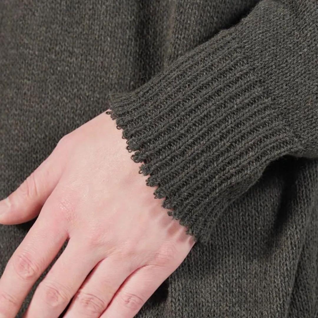 トップス MAATEE CA/G/S LOOSE V SWEATER DEEPKHAKI