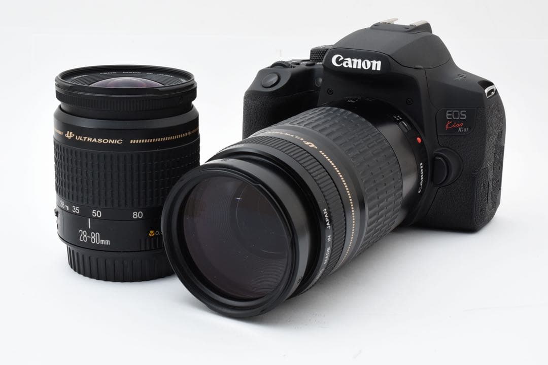 保証付き/一眼レフカメラ/canon kiss x10i ダブルレンズセット