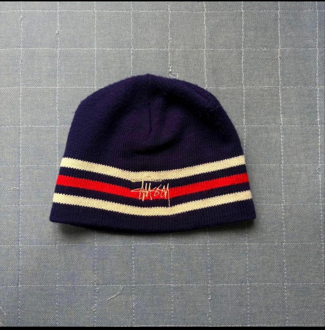 90s OLD STUSSY knit vintage ビーニー y2k usa