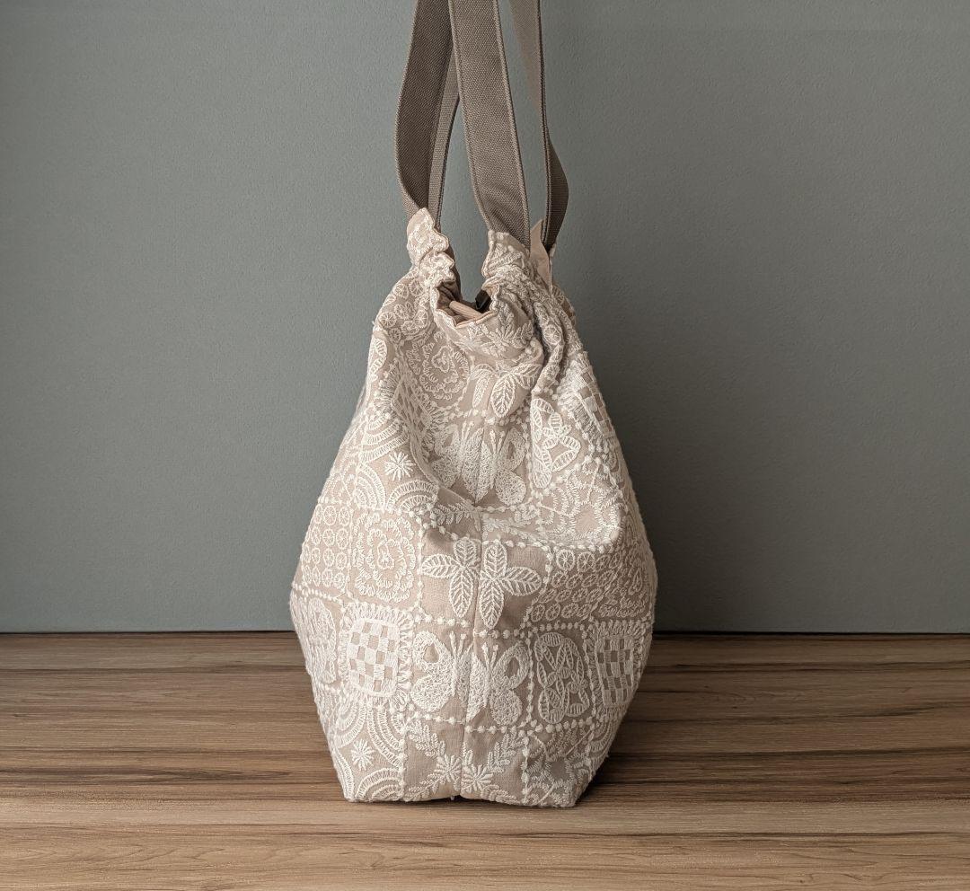 【アップル17様オーダー】ミナペルホネンハンドメイドシャーリングバッグ（特大）