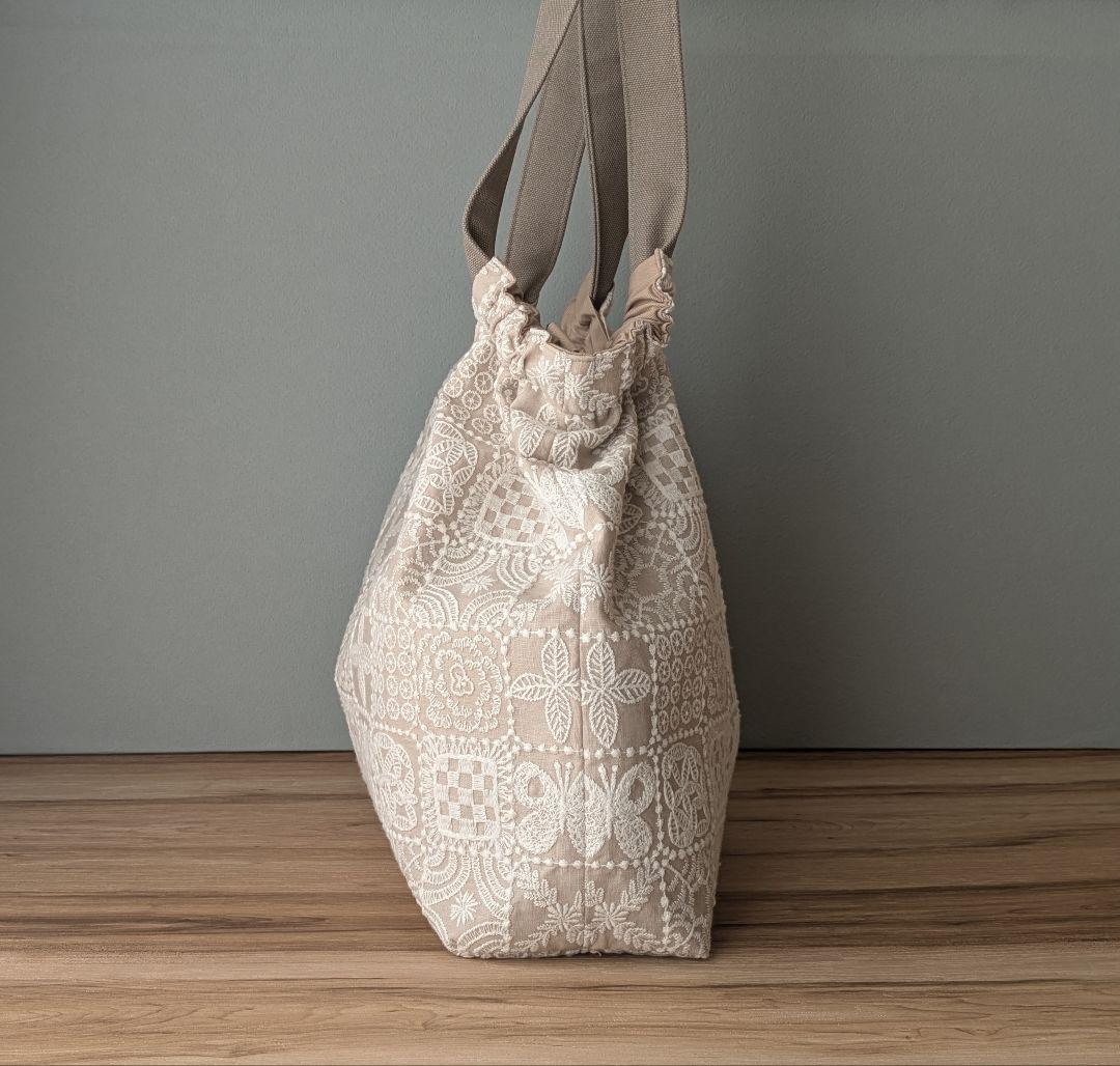 【アップル17様オーダー】ミナペルホネンハンドメイドシャーリングバッグ（特大）