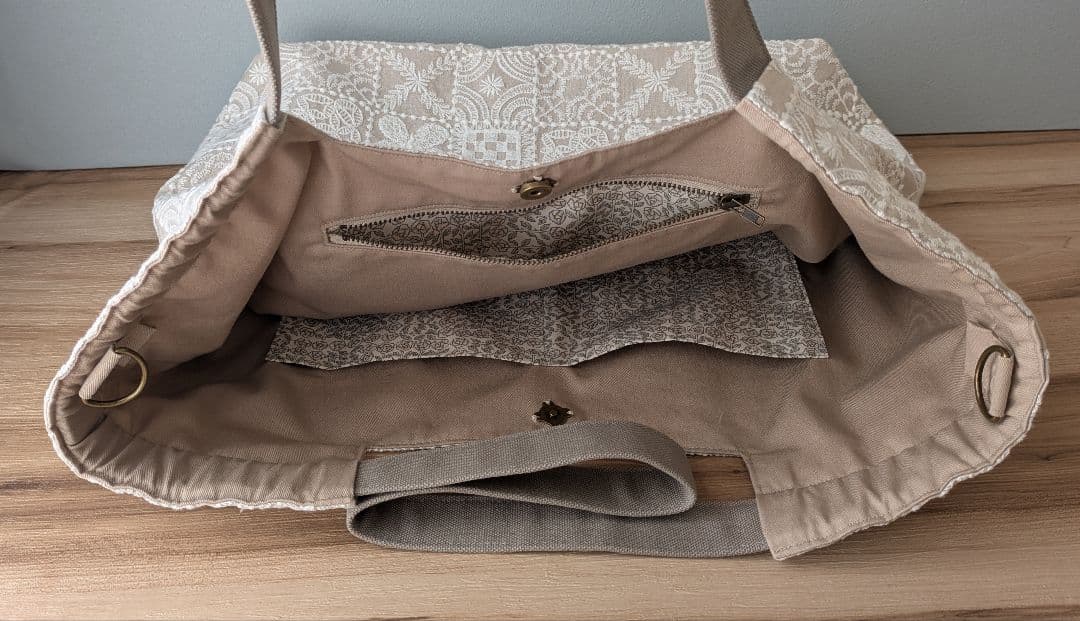 【アップル17様オーダー】ミナペルホネンハンドメイドシャーリングバッグ（特大）