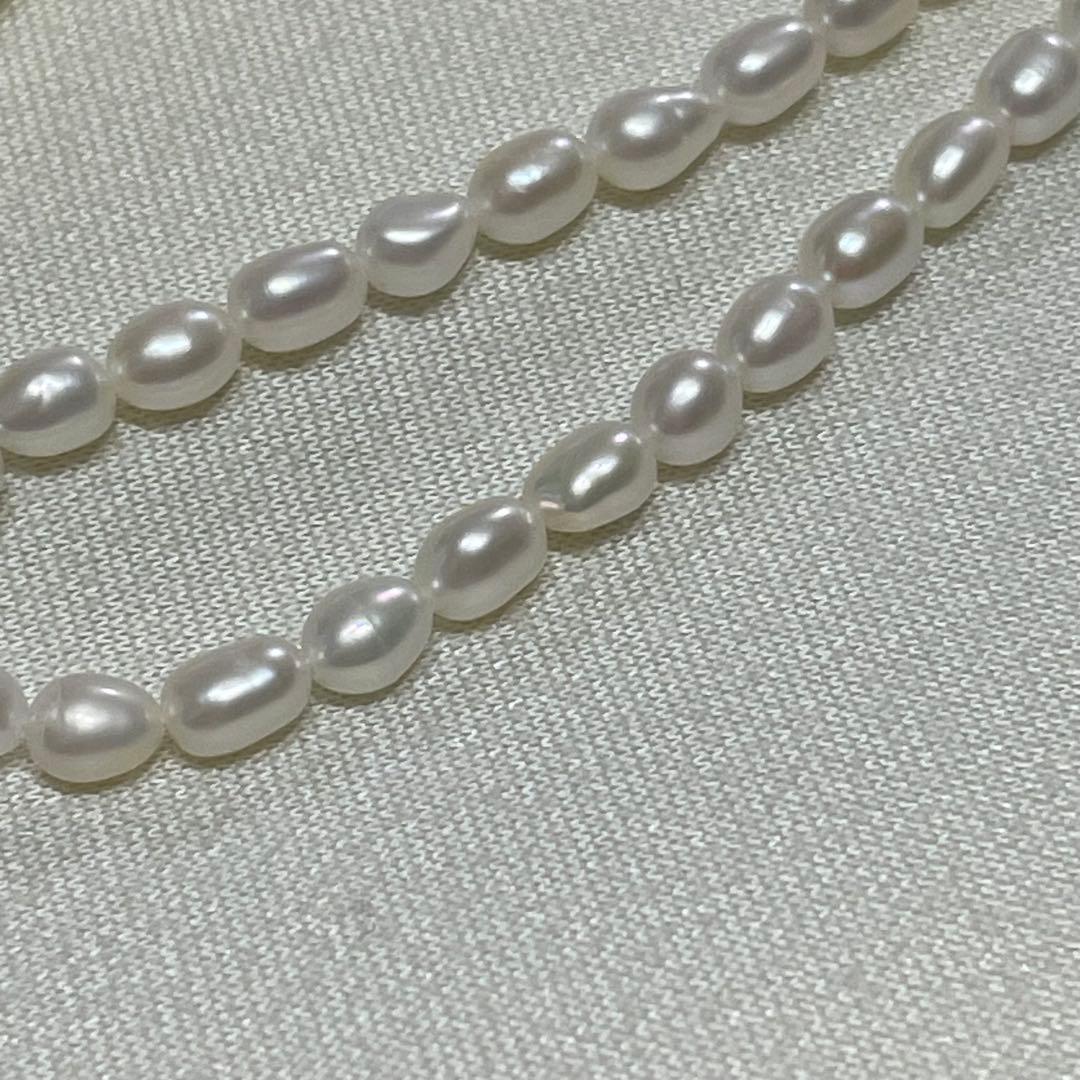 淡水パール　ネックレス　オイスターパール　バロック　マンテル　オーバル 天然真珠