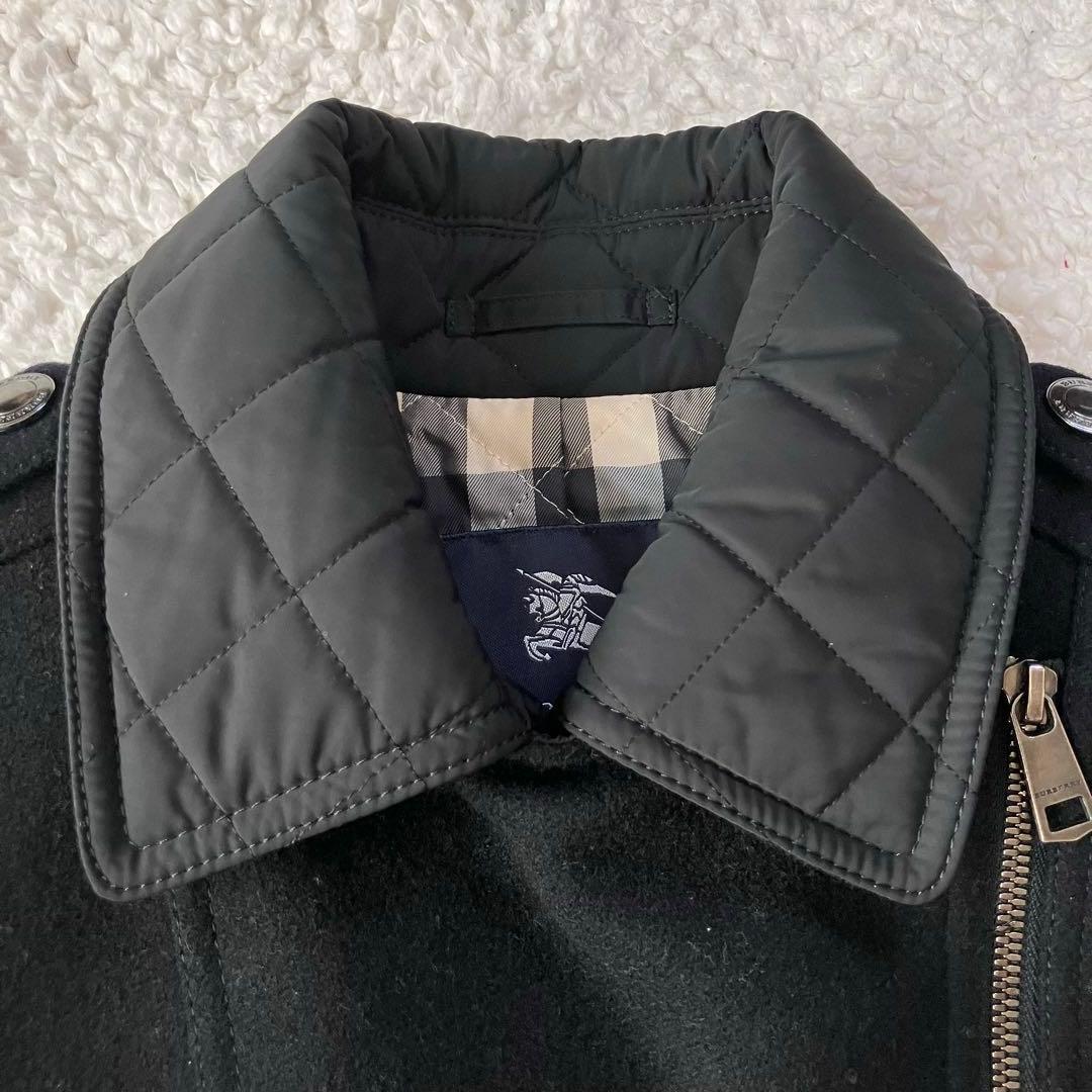 バーバリーロンドン ウール　ジャケット　ライダース 異素材 ノバチェック