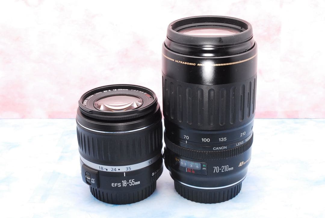 キャノン Kiss X7★Wレンズ★初心者セット★一眼レフカメラ★S数少