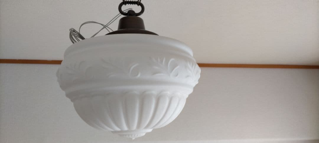 値下げ！！大正浪漫！ レトロ風スリガラス 天井吊り下げ ペンダントライト