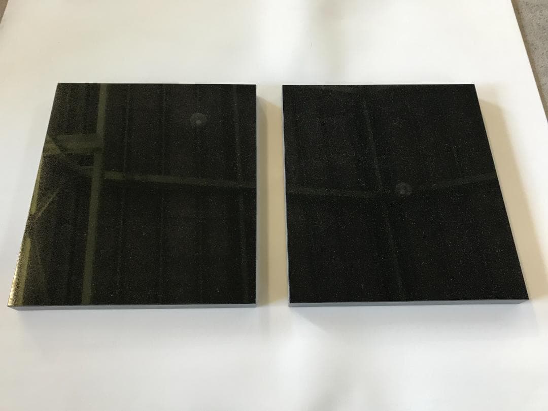 天然黒御影石 オーディオボード●280×250×25● 2枚　ペア●送料無料