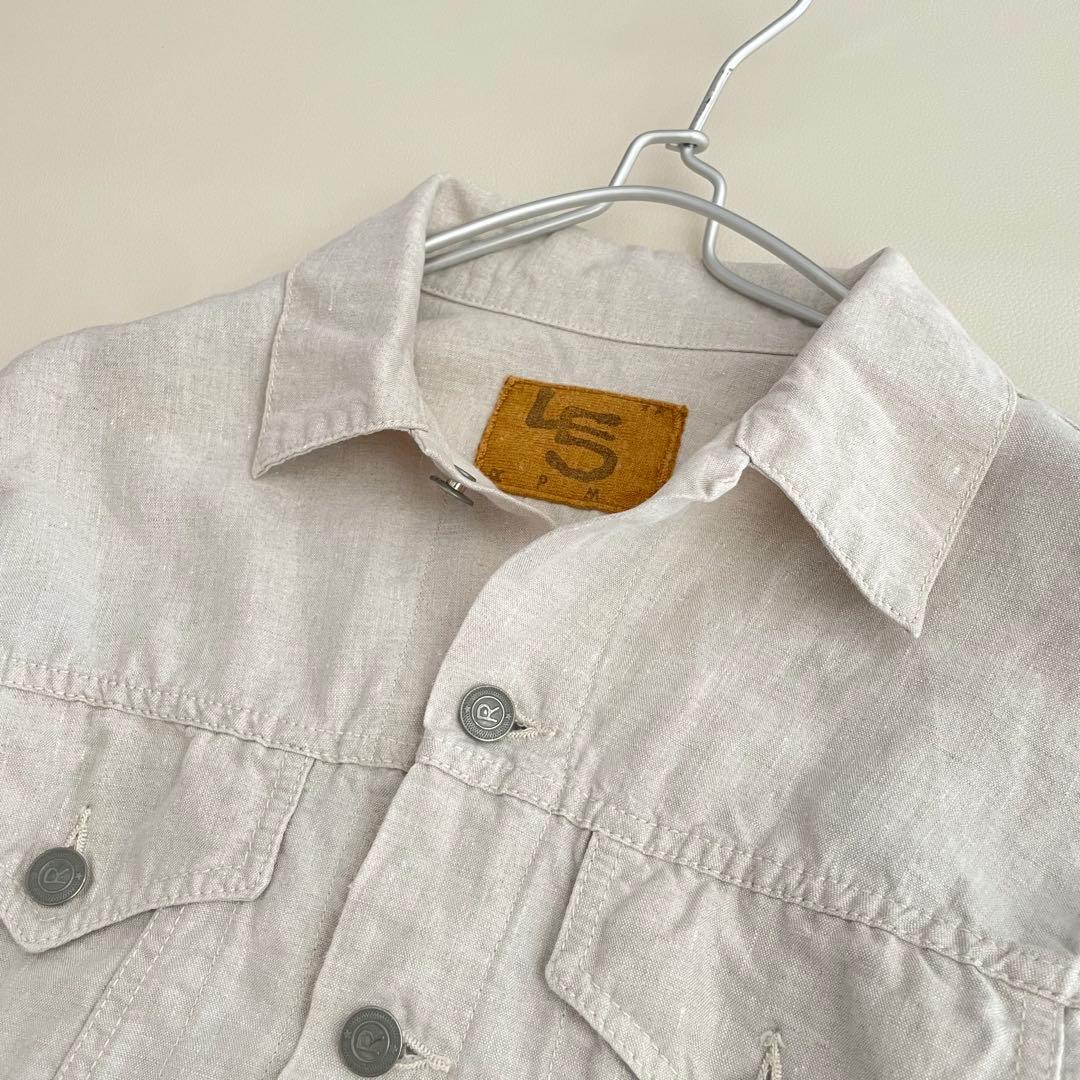 美品✨45R リネンの908空比古比女ジャン R刺繍　3rdタイプ　リネン100