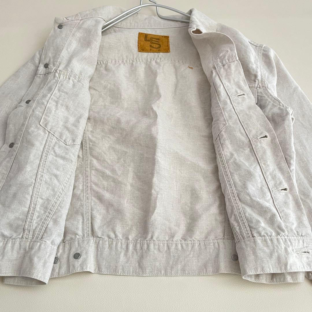 美品✨45R リネンの908空比古比女ジャン R刺繍　3rdタイプ　リネン100