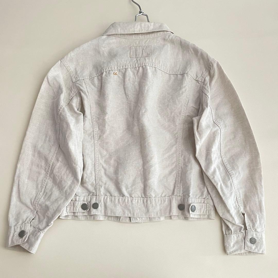 美品✨45R リネンの908空比古比女ジャン R刺繍　3rdタイプ　リネン100