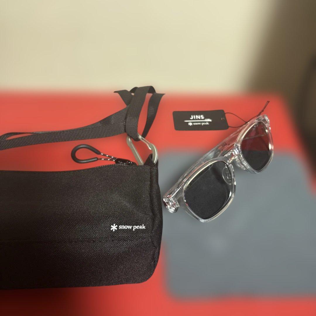 peak×JINS クリア サングラス ケース付き